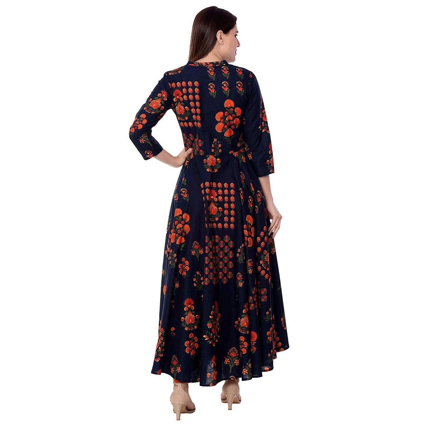 GULMOHAR JAIPUR Women's Cotton Printed Anarkali Kurta