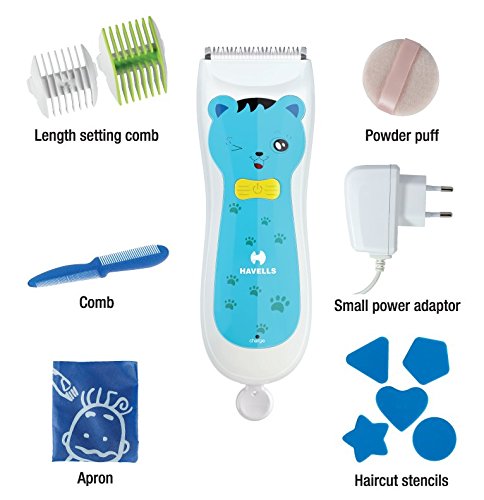 Havells BC1001 Rechargeable Baby Hair Clipper (Blue)