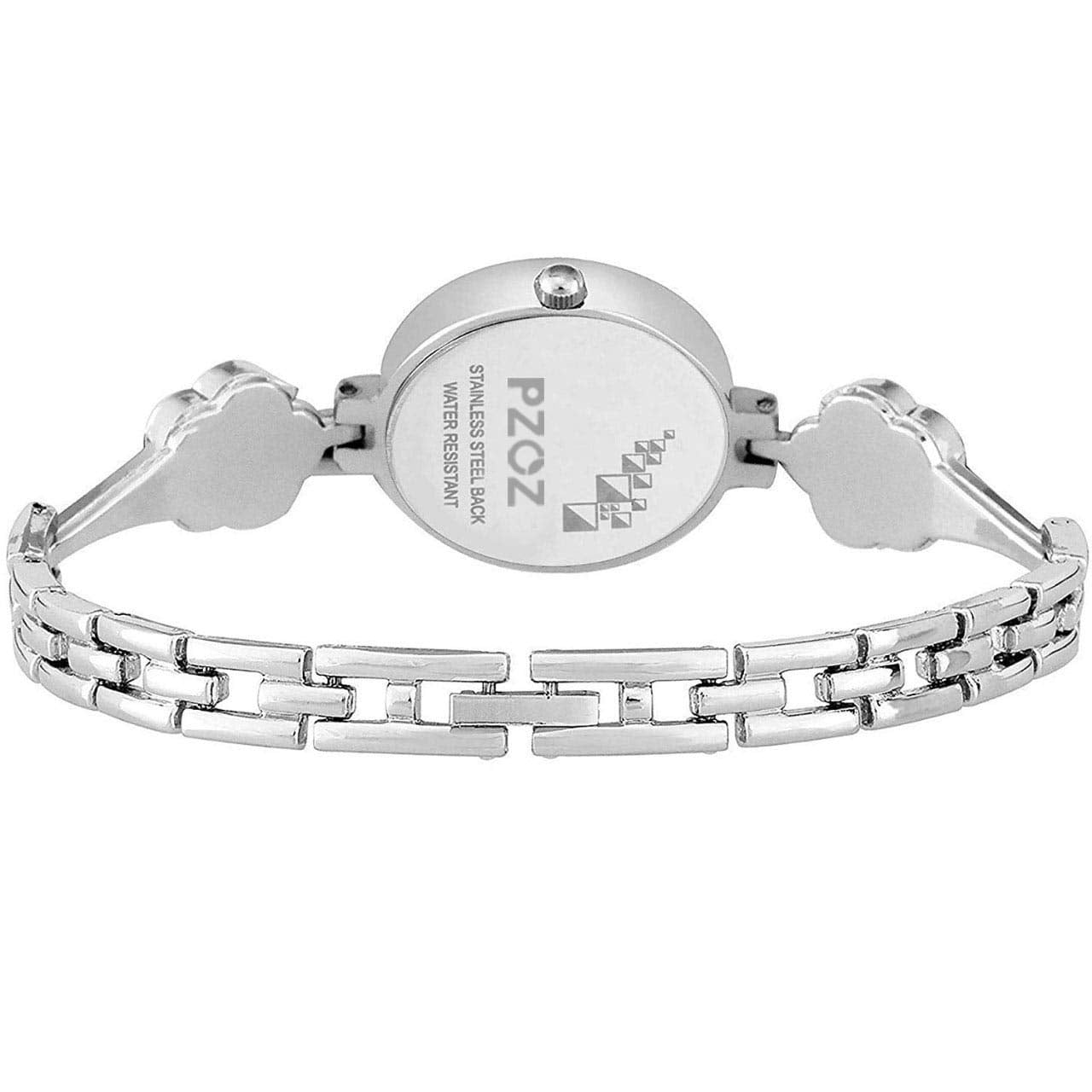 PZOZ Montre analogique à cadran blanc pour femme
