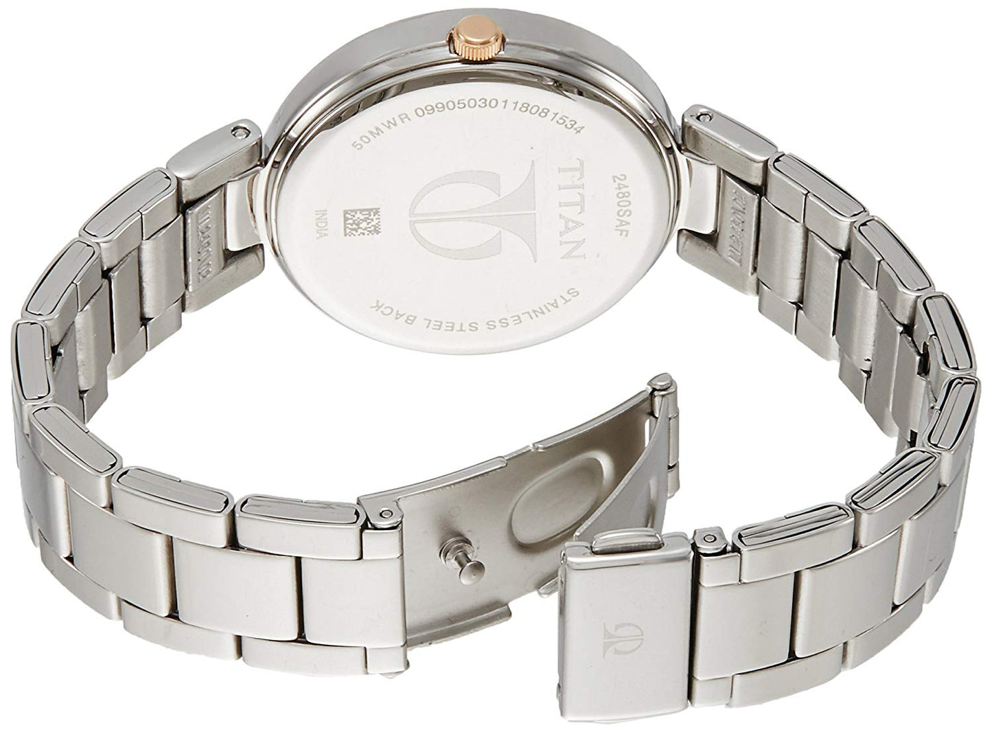 Titan Ladies Neo-Ii Analog Rose Gold Dial Women's Watch-NK2480KM01