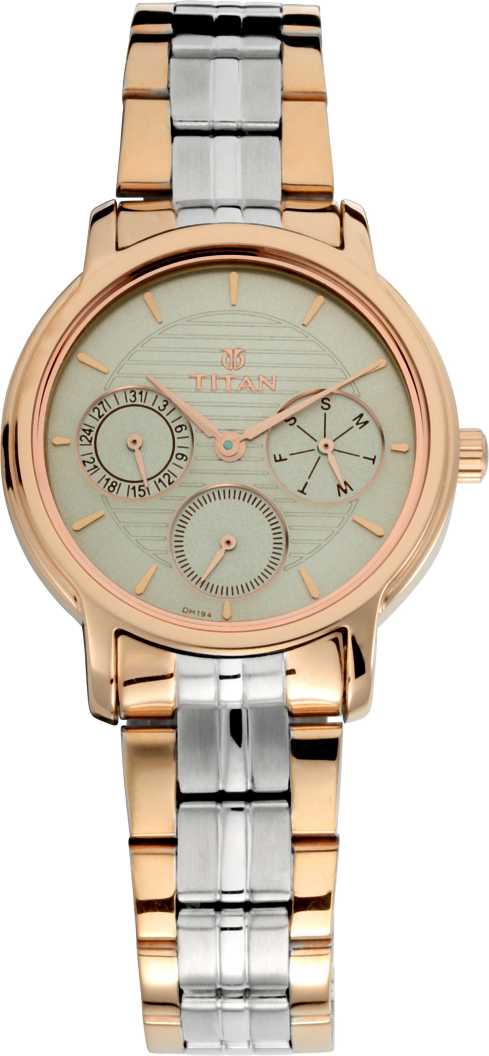Titan Ladies Neo-Ii Analog Rose Gold Dial Women's Watch-NK2480KM01