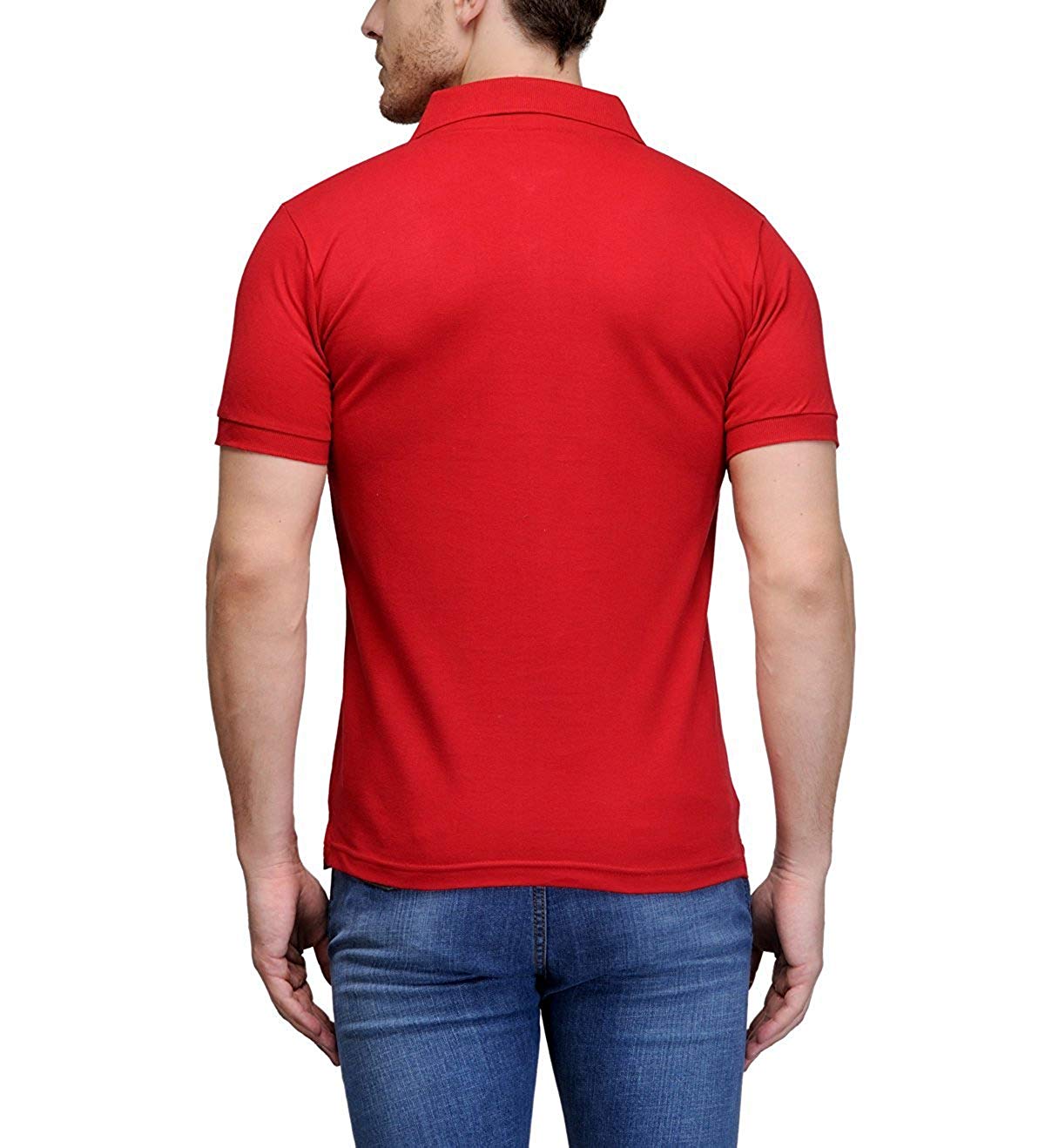 kalpit creations Men's Comfort Soft Cotton Plain Polo Collar Half Sleeve T-Shirt with Solid Color