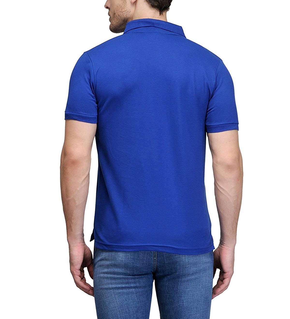 kalpit creations Men's Comfort Soft Cotton Plain Polo Collar Half Sleeve T-Shirt with Solid Color
