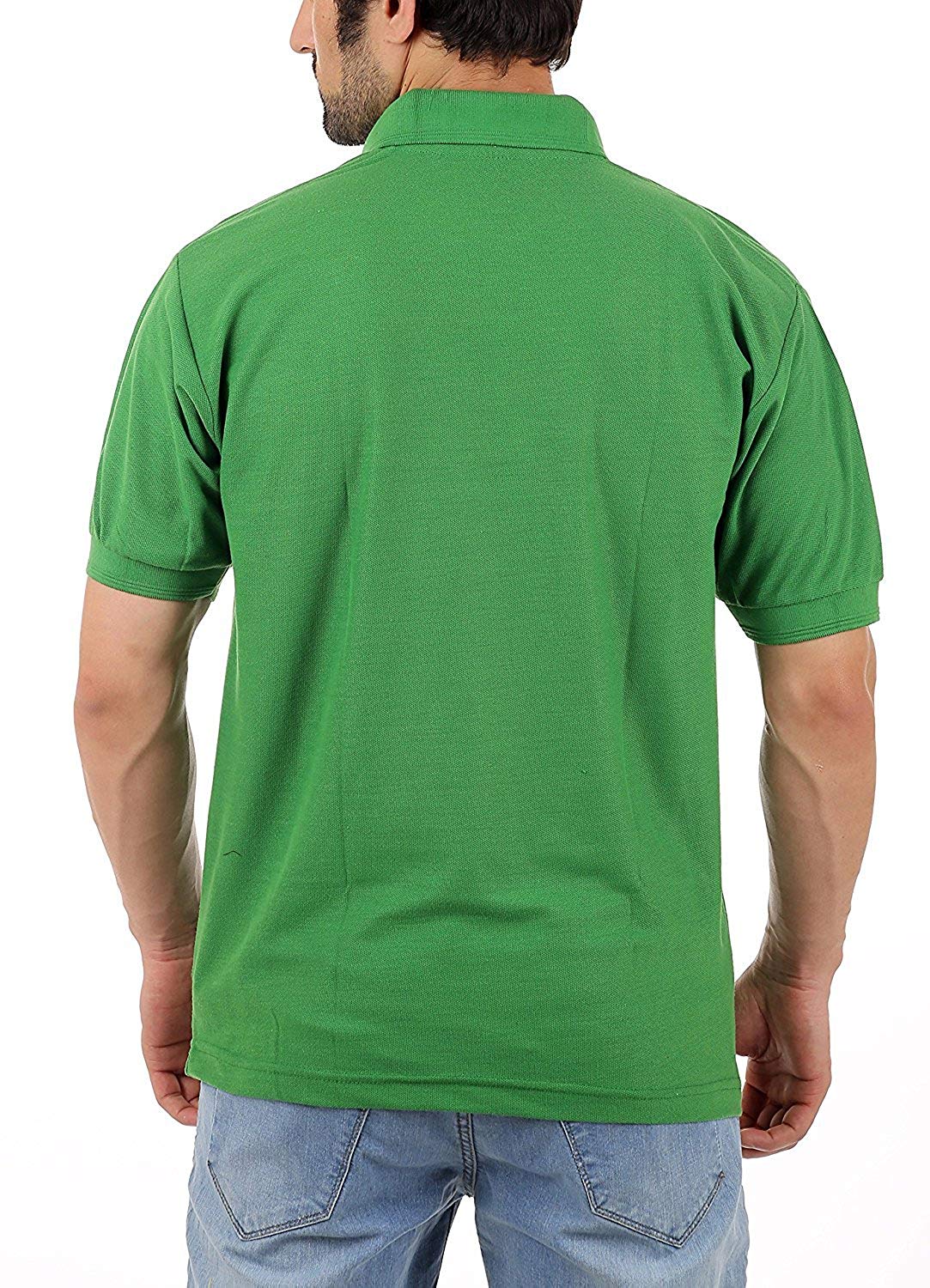 kalpit creations Men's Comfort Soft Cotton Plain Polo Collar Half Sleeve T-Shirt with Solid Color