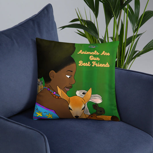 Animals Our Best Friend Basic Throw Pillow