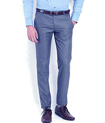 AD & AV Men's Formal Trouser (GDBLUE_130_AA) - Blue