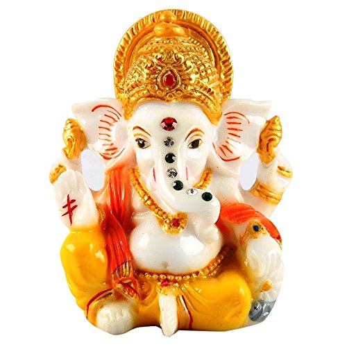 Aica Gifts Lord Ganesha Ganesh Ganpati Tableau de bord de voiture Idol Figurine hindoue Showpiece