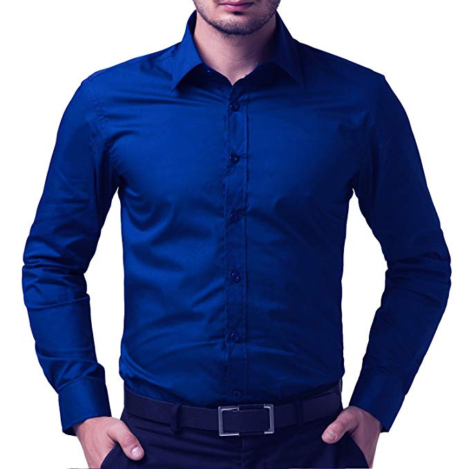 IndoPrimo Men's Latest Cotton Casual Shirt Full Sleeve Formal Shirt for Men