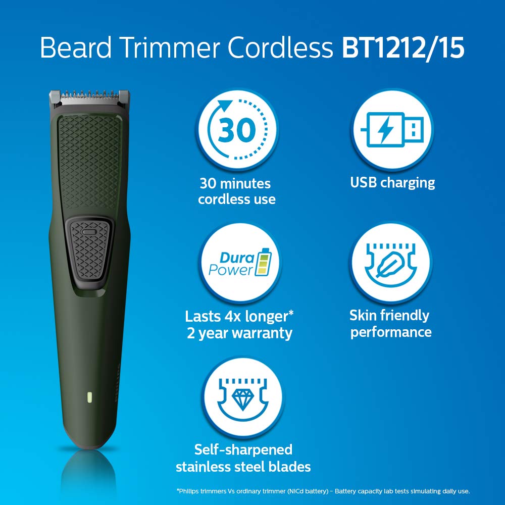 Philips BT1212/15 USB charging cordless rechargeable Beard Trimmer